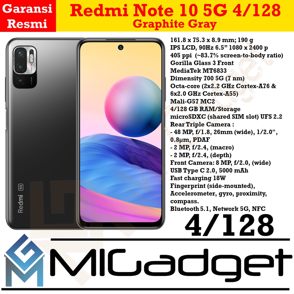Redmi Note 10 5G 4/128 Garansi Resmi