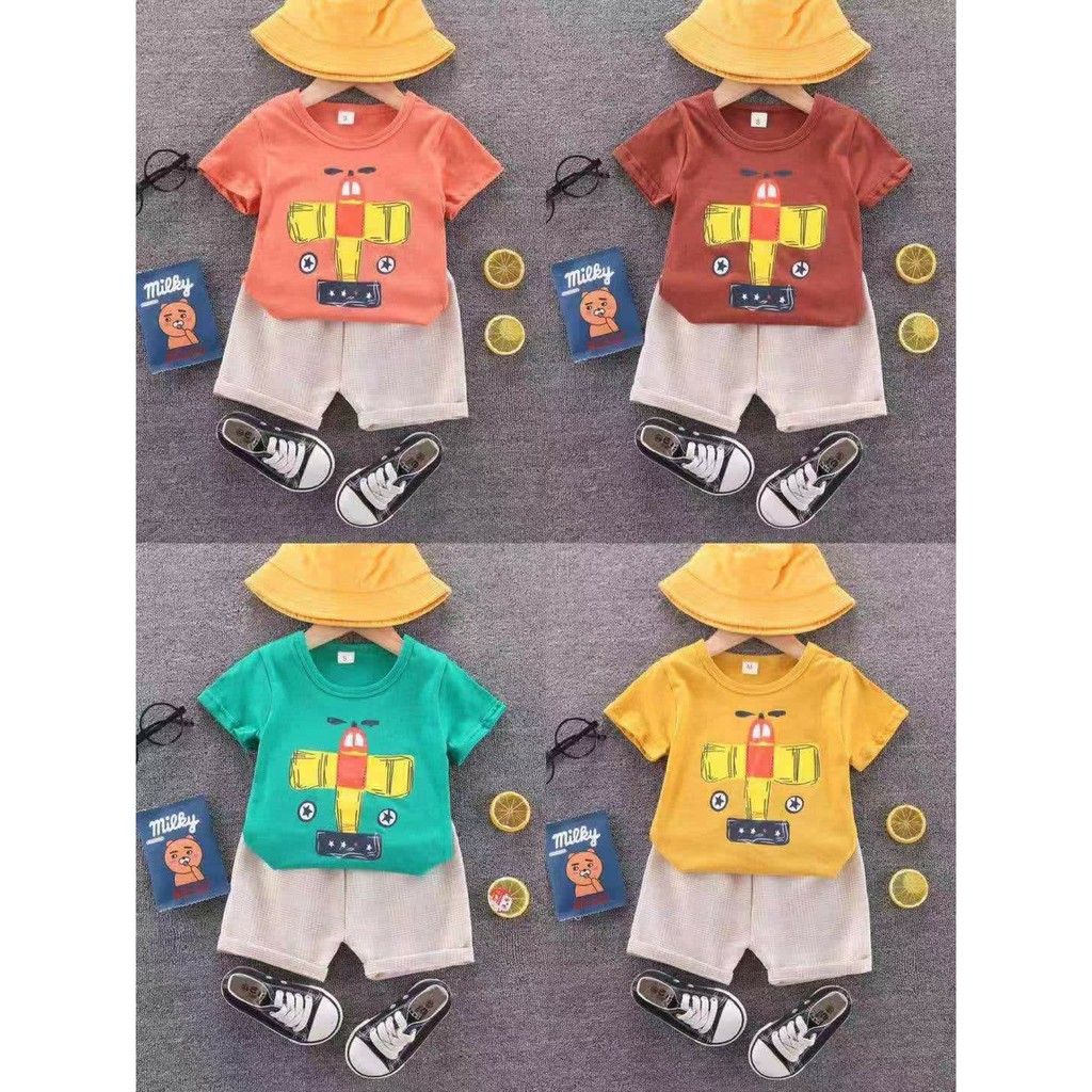 SETELAN PENDEK CELANA PENDEK MURAH BAYI ANAK IMUT LUCU SET OBLONG BAYI ANAK UNISEX A1B2C3