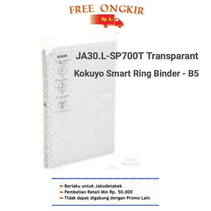 

✨ BISA BAYAR DITEMPAT✨ JA30.L-SP700. KOKUYO SMART RING BINDER B5- transparant - Fuchsia MURAH