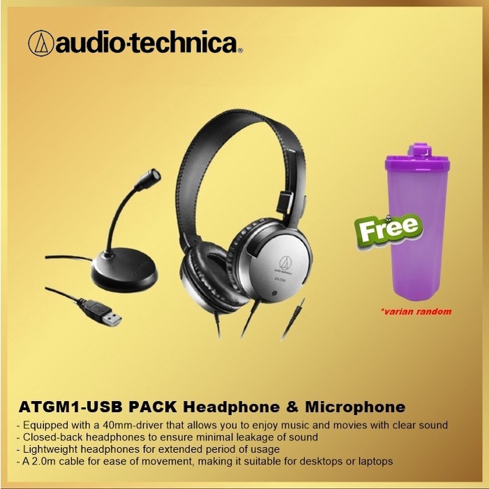 Audio Technica ATGM1-USB PACK Headphone &amp; Microphone for WFH ATGM 1