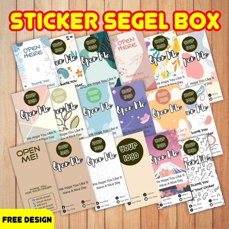 

Cetak Stiker Segel Kotak Box Hampers Custom Sticker Kotak Segel kado