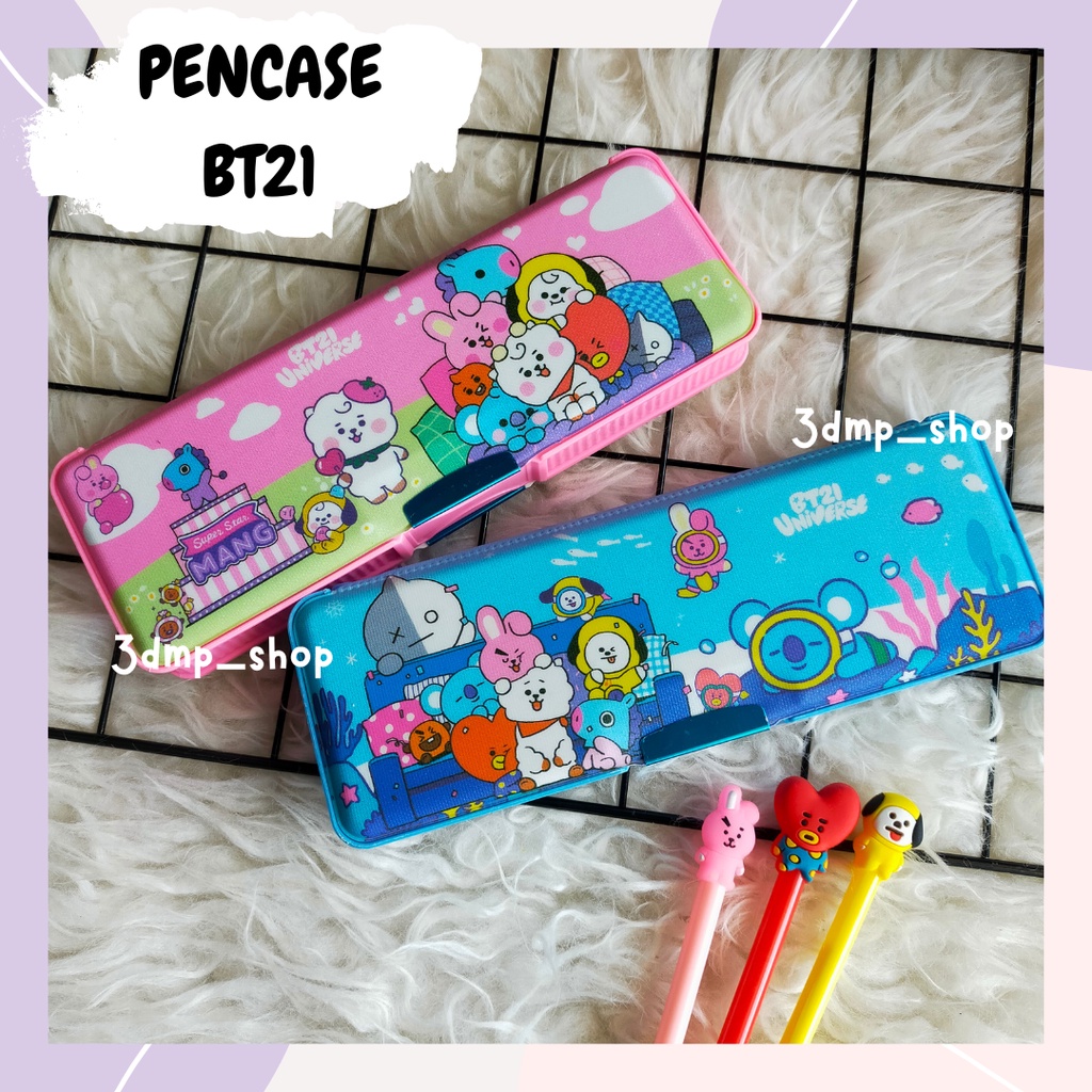 pencase tempat pensil magnet bt21 pencil case