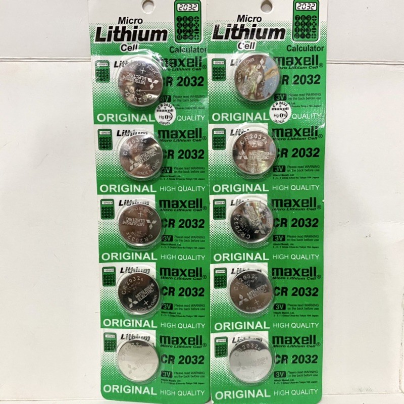 Baterai Micro Lithium Cell Maxell CR 2032 /BATERAI CR LITHIUM Battery Batu Batre kancing Button Cell