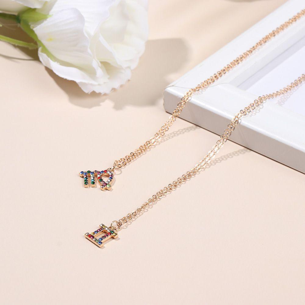 Perhiasan Kalung Horoskop Lily12 Warna-Warni Leo Aries Constellations