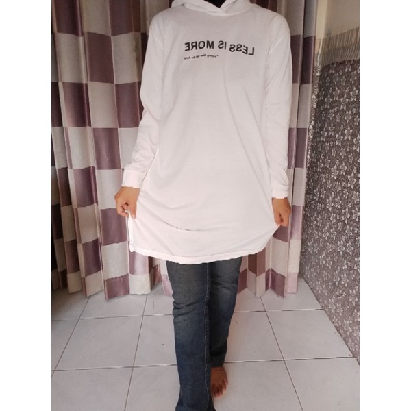 Tunik Hoodie Wanita - Kaos dewasa - ATASAN TUNIK BABY TERRY PREMIUM