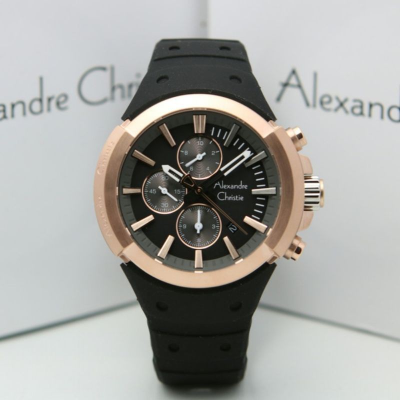 ALEXANDRE CHRISTIE AC 6566 ROSEGOLD BLACK AC6566 PRIA ORIGINAL