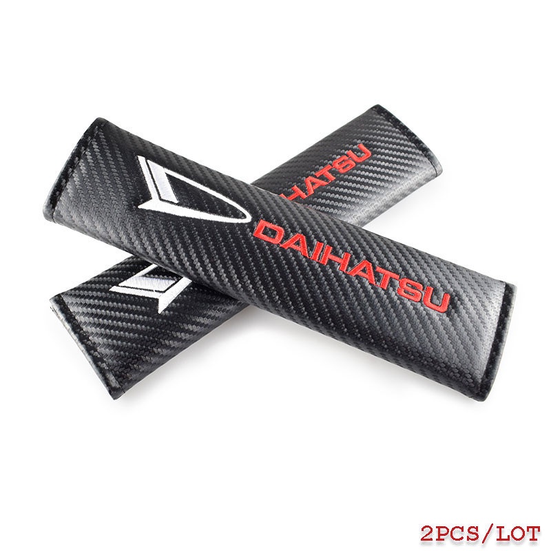 2pcs Cover Sabuk Pengaman Mobil Bahan Carbon Fiber Untuk Rocky Taruna Ayla Xenia Ceria Classy Taft Sigra