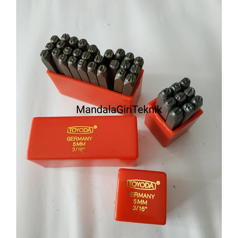 Alat ketok angka dan ketok huruf ukuran 5mm Full Set