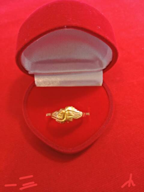 Cincin No 13 anak dan dewasa emas asli kadar 700 70% 22 1 satu 0.5 setengah gram gold model z abstrak