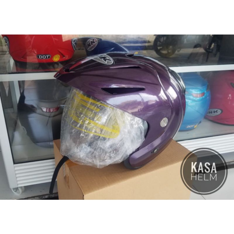 HELM INK CX22 HITAM METALIK(GRADEORI)-Ungu