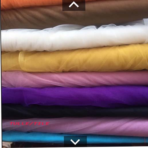 Kain Tile Tulle Polos Halus  Kain Jaring Brokat Souvenir Kebaya Lebar 150cm,