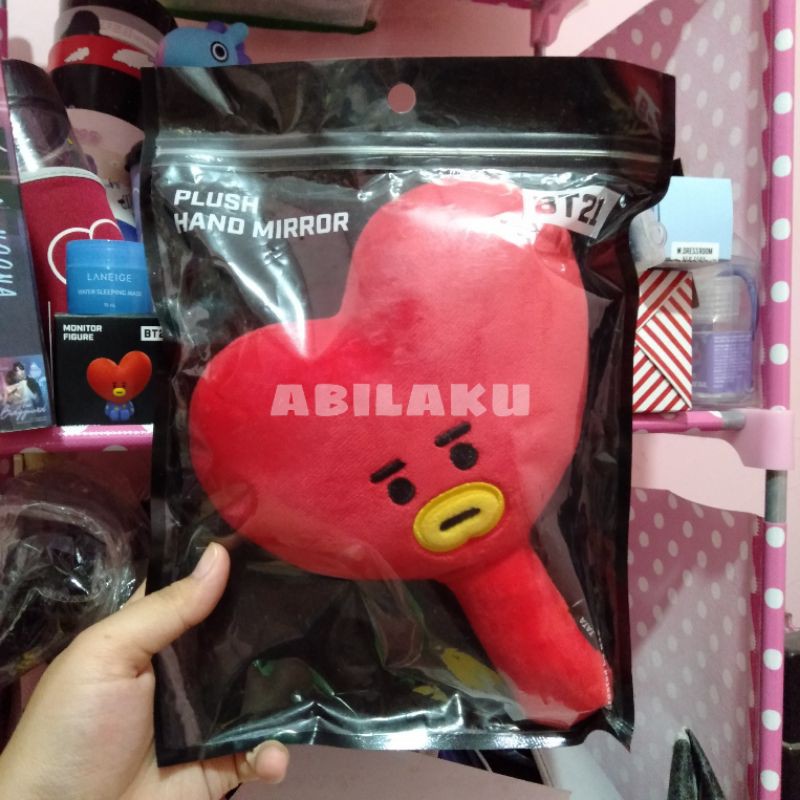 BT21 TATA OFFICIAL MERCHANDISE PLUSH HAND MIRROR TATA