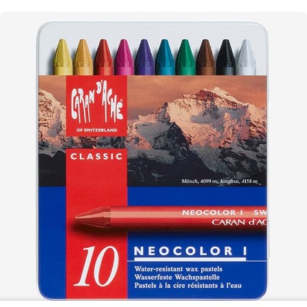 

CRAYON CARANDACHE NEOCOLOR I 10W / Oil Pastel Carandache Original 10 Warna NeoColor I