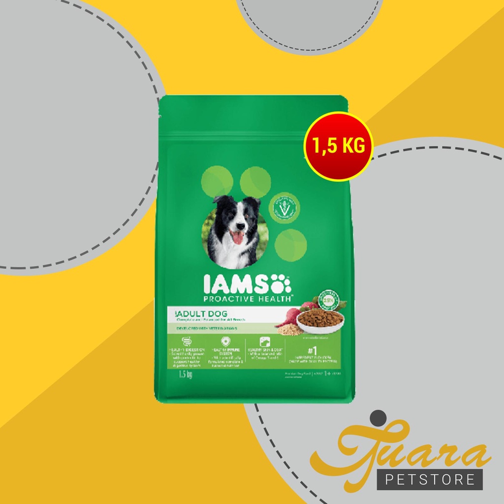 Iams Adult Dog Food Makanan Anjing Dewasa 1,5 KG