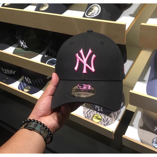 Topi new era NY black white and black pink