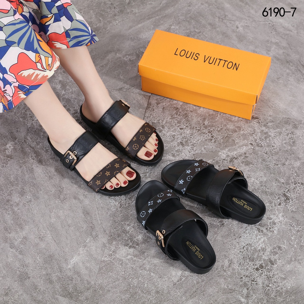 Buckle Flat Sandals Double  Strap #6190-7