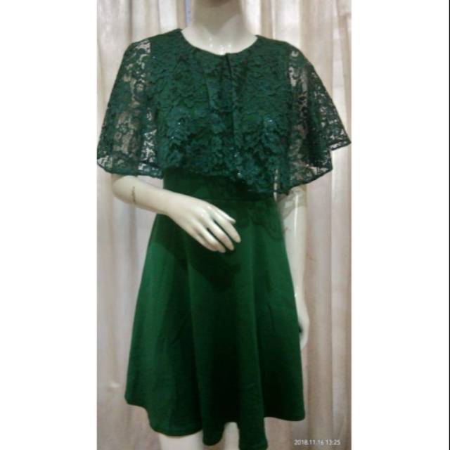 Dress scuba kombi brokat