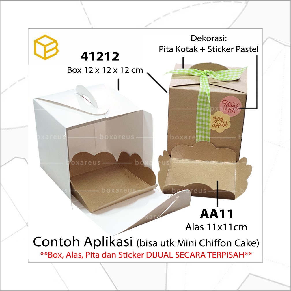 Alas Kue Chiffon Cake Tatakan Kue Tatakan Tray Mini Cake | AA11 (50pcs)