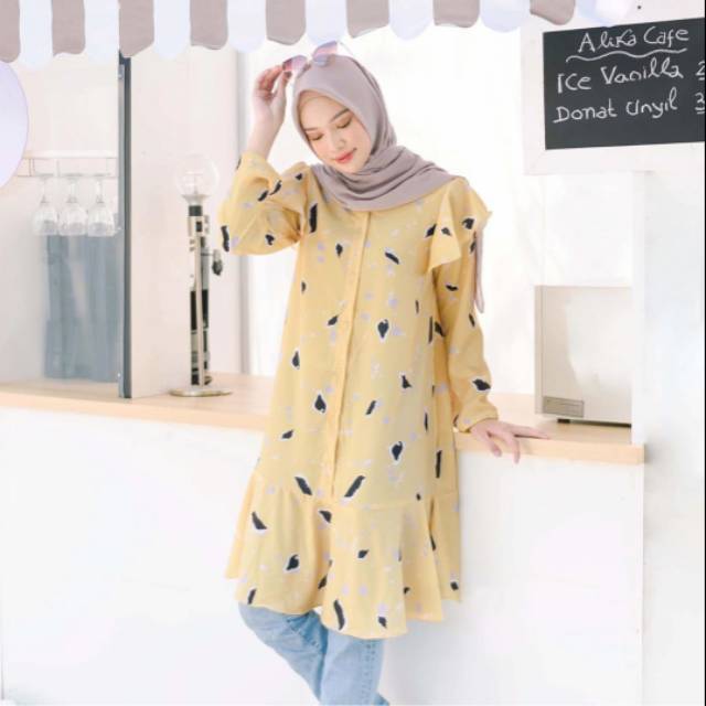 VANILLA HIJAB warna lemon size S