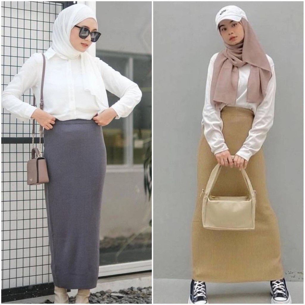 bisa  COD!!Rok Rajut span Panjang Premium/ROK Kerja wanita murah/ROK WANITA MUSLIM