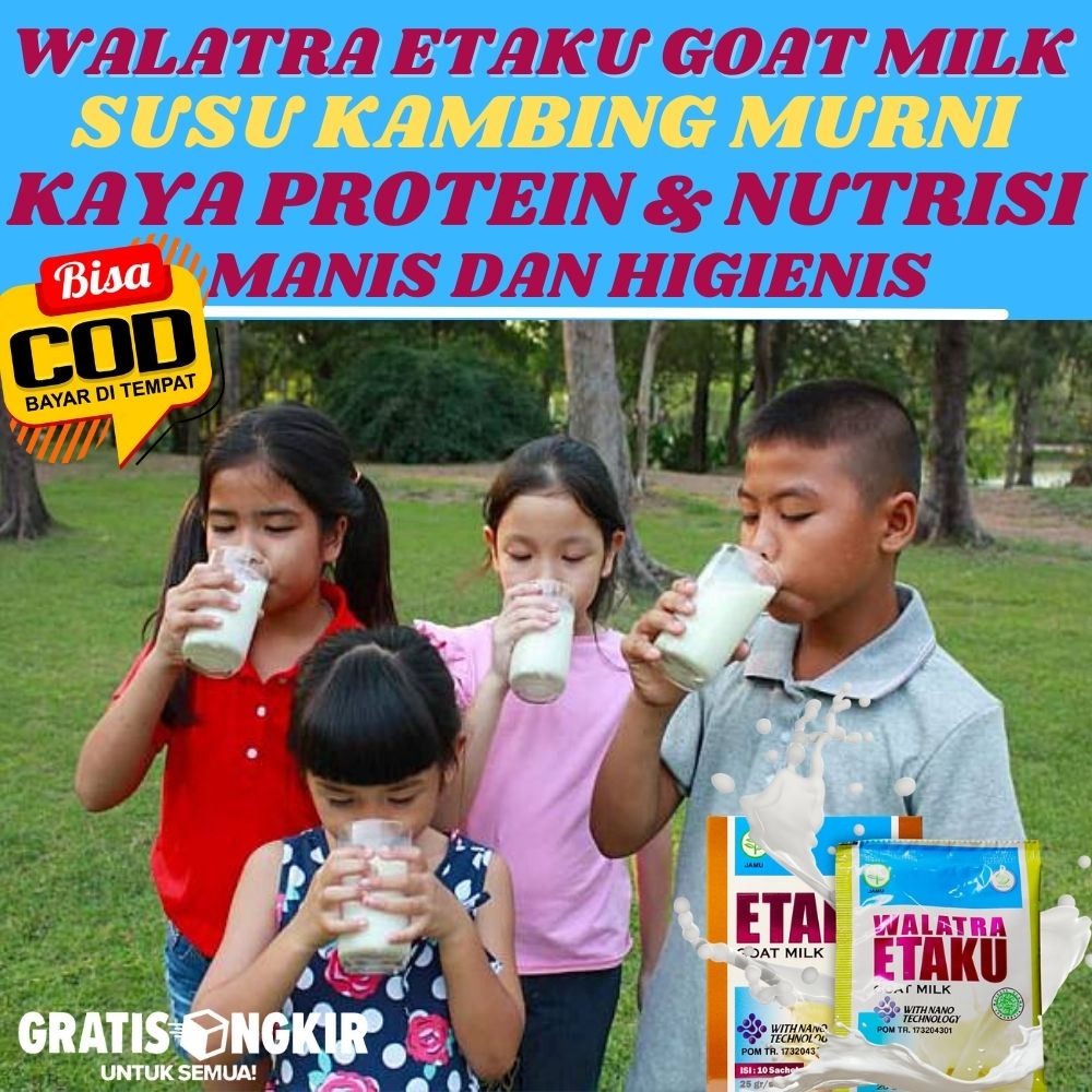 

Susu Anak Penambah Nafsu Makan dan Meningkatkan Kecerdasan Otak WALATRA SUSU KAMBING ETAKU UNTUK KESEHATAN TUBUH - GOAT MILK ASLI 100% (1box isi 200 gr)