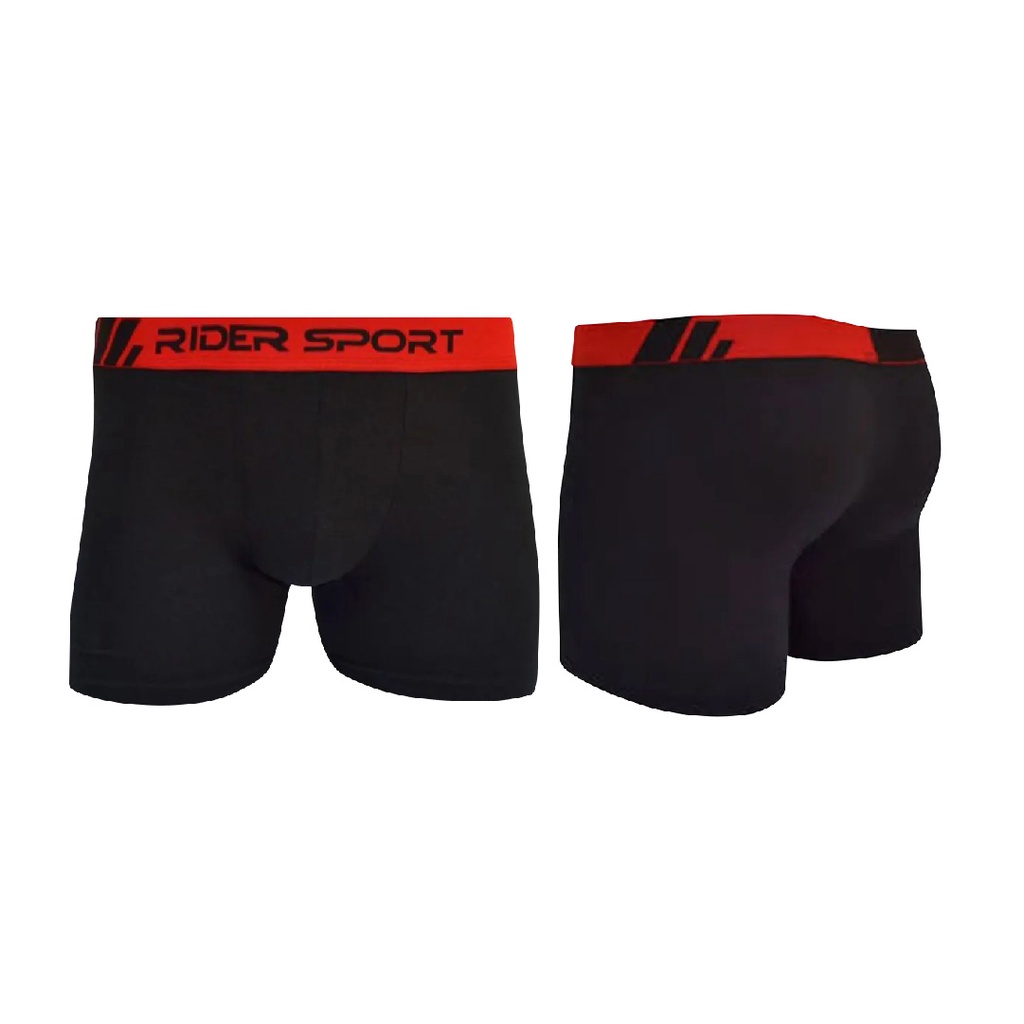 Celana Dalam Pria Boxer - RIDER Sport R763B R 763 - Hitam / Abu Polos