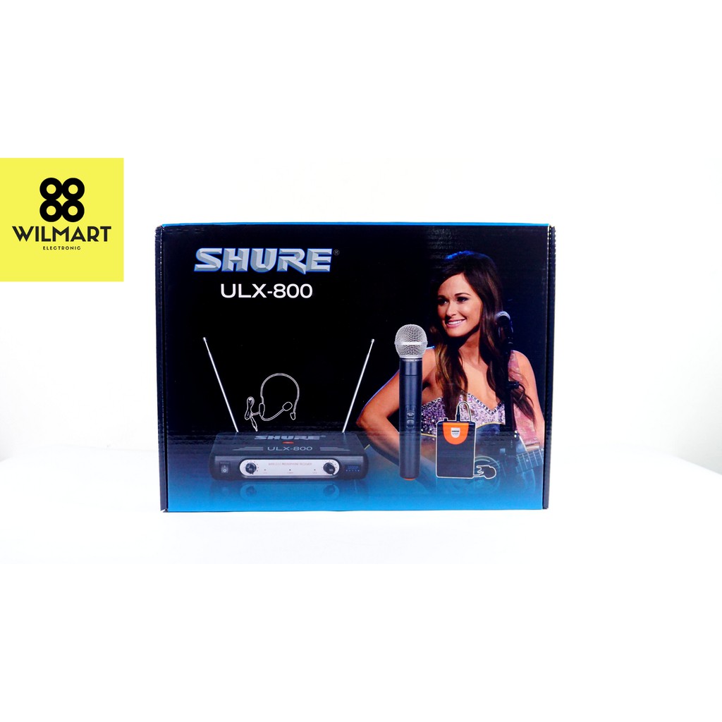 [✅COD] Mic Wireless Shure ULX 800 - Diversity Reciever - Clip On Dan Headset - UHF - ULX-800