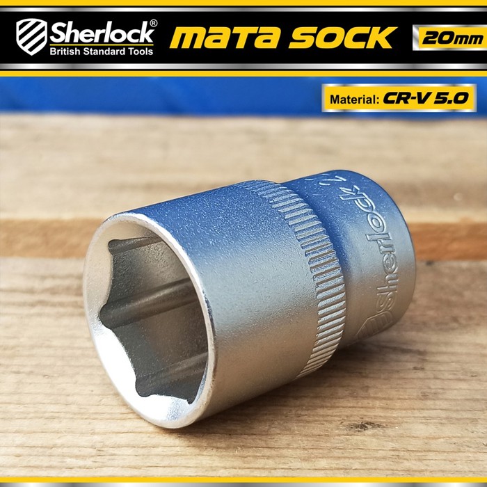 Kunci Shock 20 mm 6 PT / Sherlock Mata Sok/Sock 1/2 inch