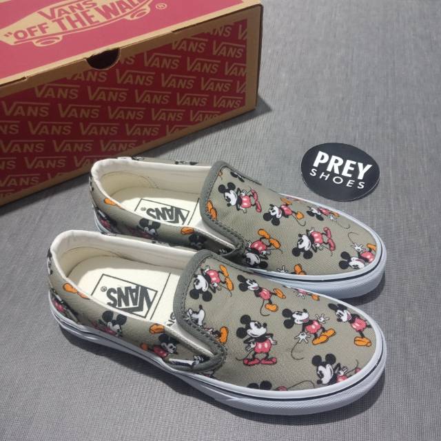 VANS SLIP ON MICKEY MOUSE FORST GREY