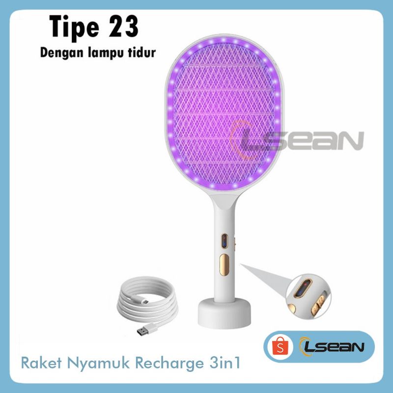 Raket nyamuk recharge 2 in 1 | efectif insect killer