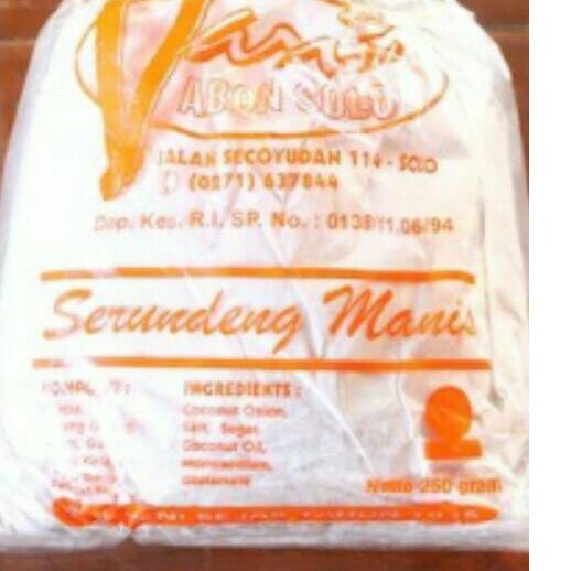 

(cajk -385) serundeng/srundeng manis dan pedas 250gram varia khas solo cioe310