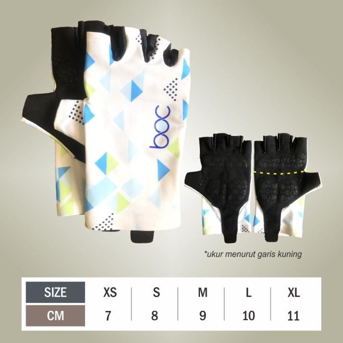Sarung Tangan Unisex Cycling Gloves - white