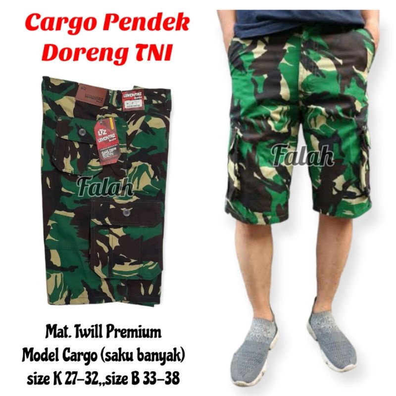 Celana Cargo pendek army loreng//Cargo ARMY Pendek