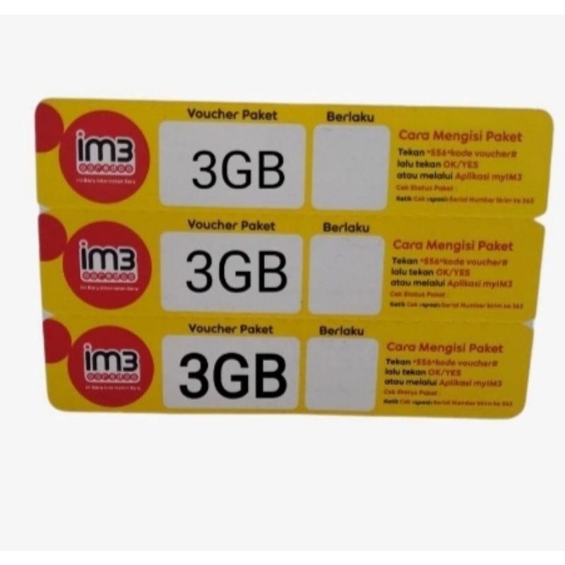 Voucher freedom indosat 3gb