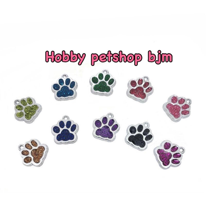 Liontin paw - mata kalung kucing anjing motif telapak kaki hewan