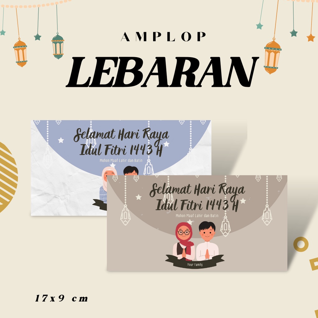 

[17x9cm] Amplop Lebaran 2022 Amplop Idul Fitri 1443 Hijriyah Custom Murah