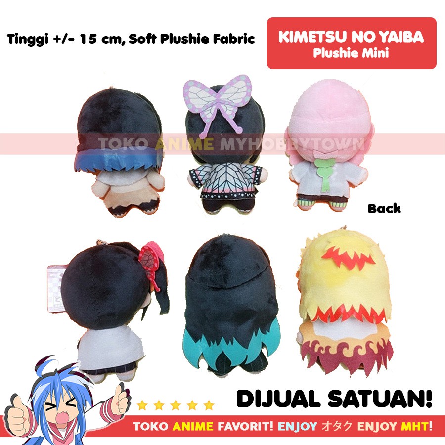 Boneka Anime Kimetsu no Yaiba Demon Slayer Mini Plushie Doll Tanjiro Nezuko Giyu Tomioka Zenitsu