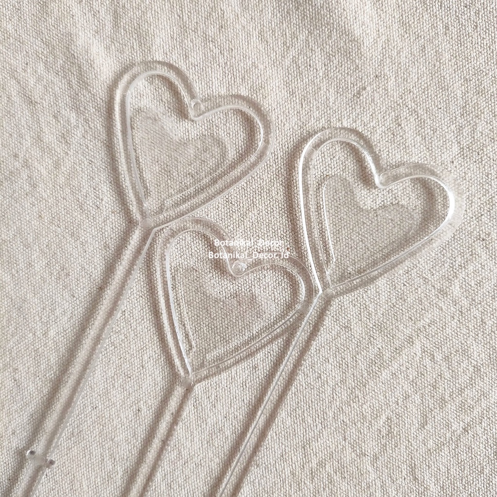 Flower Wrapping Cellophane Paper Kertas Stick Card Holder Stik Bouquet Buket Bunga Buket Bouquet Cake-STIK TRANSPARANT L