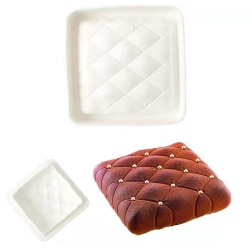 Loyang Silicone Cetakan Puding Es Coklat Silikon Metalasse Cake Bantal Kue