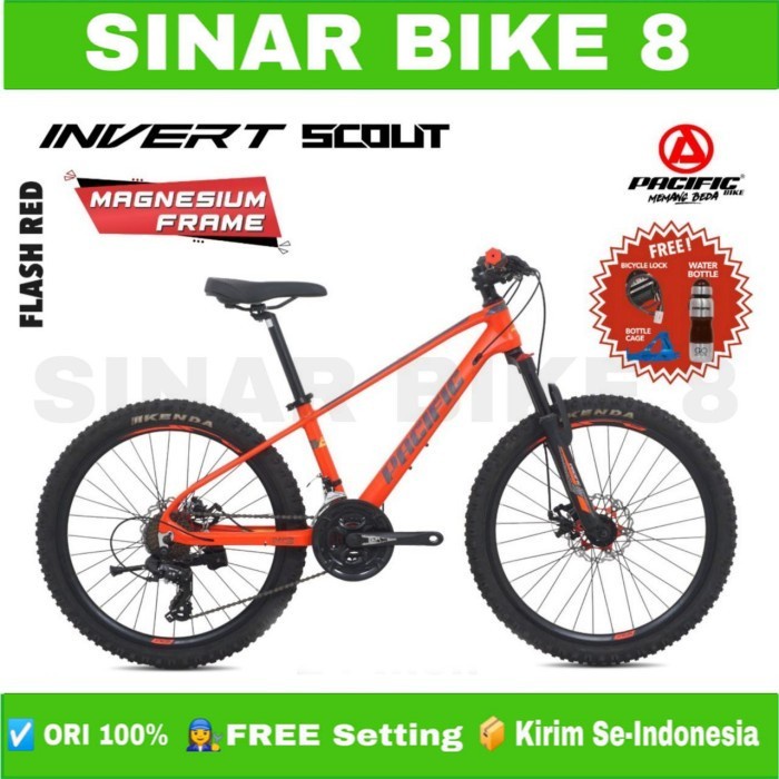 Sepeda Gunung Ukuran 24 Inch MTB INVERT SCOUT 21 Speed Frame Magnesium