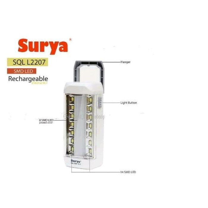 Lampu Darurat SURYA SQL L2207 Portable Emergency Lamp