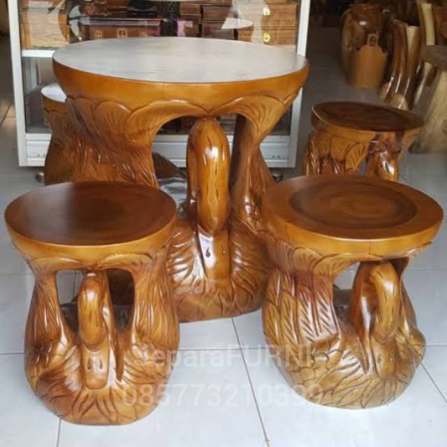 Kursi Teras Unik Angsa I Kursi Kayu Solid I Kursi Unik Kayu Solid I Kursi Angsa Kayu Solid