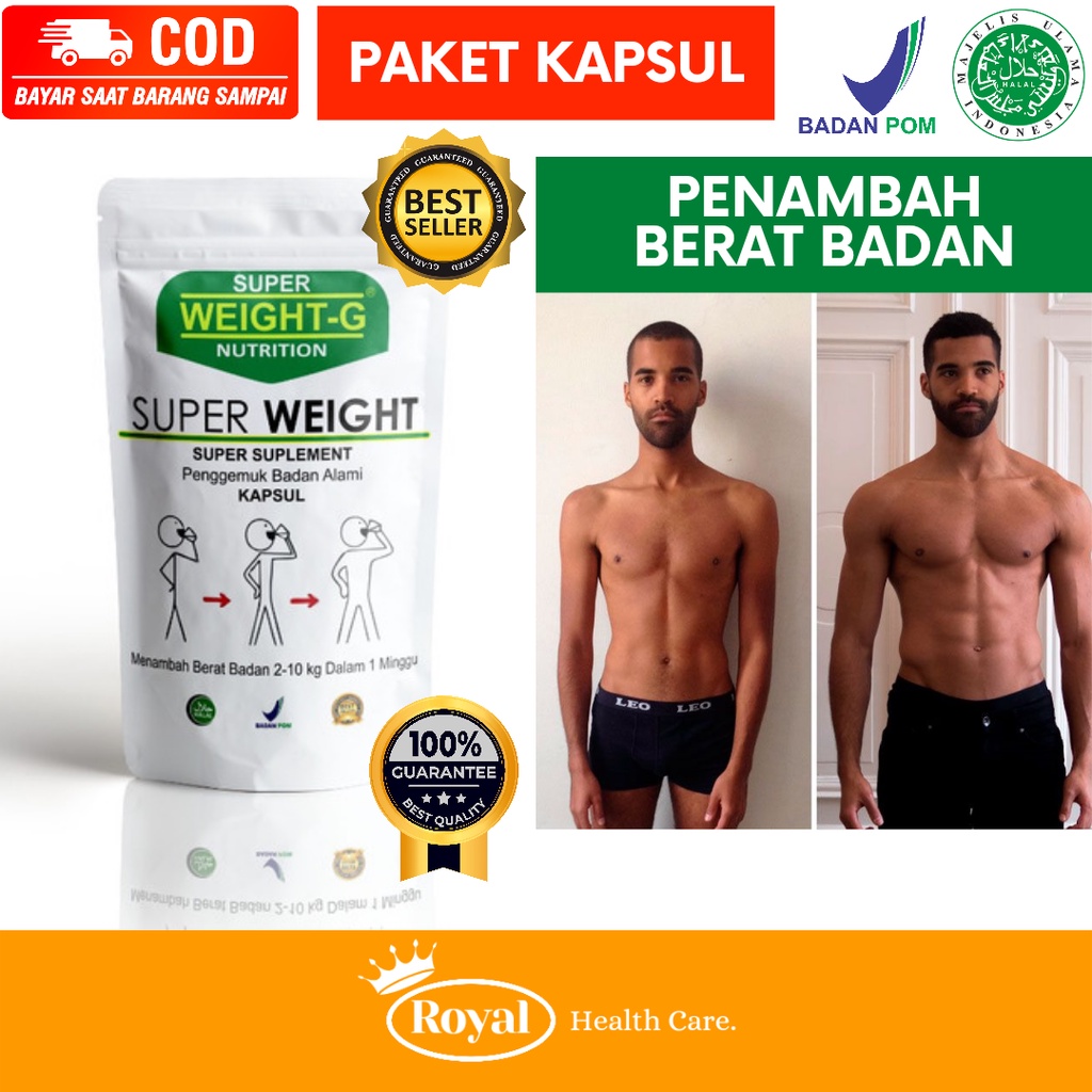 PAKET KAPSUL SUPER WEIGHT GAIN SUPPLEMENT NUTRITION PENGGEMUK BADAN / Penambah berat badan anak dewa