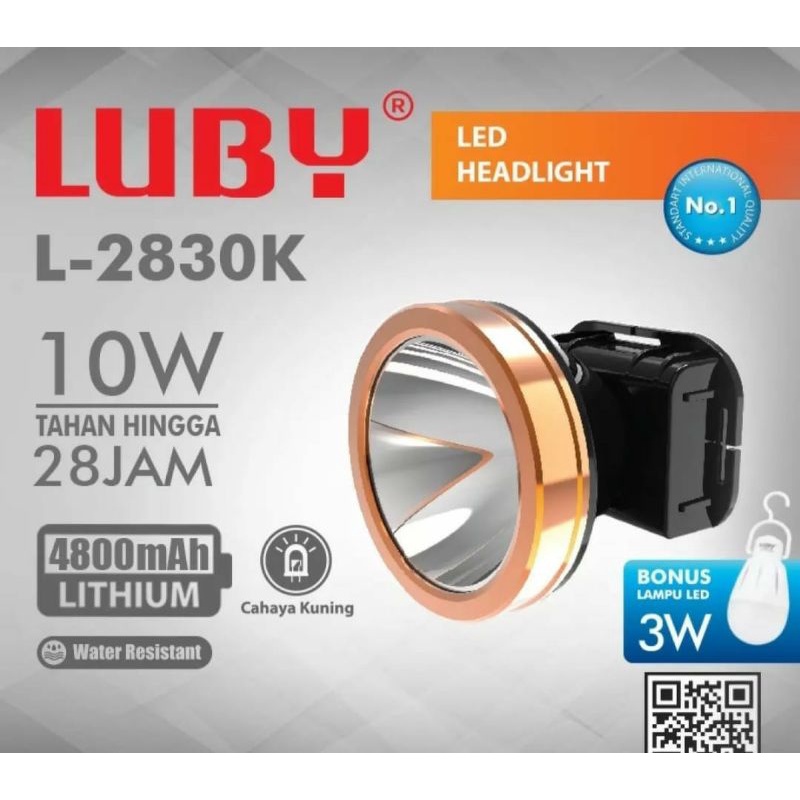 Senter Kepala Luby L 2830 / Headlight Luby L2830 10 Watt