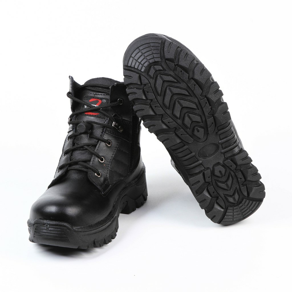 Zeintin - Sepatu PDH/PDL Safety Boots Pria Bahan Kulit Sapi Asli Sepatu Boots Ujung Besi Original Zeintin SD