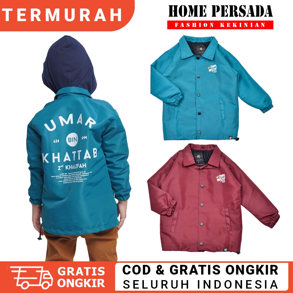 Jaket Jacket Coach Anti Air Anak Laki Laki Cowok Cowo Umur Usia 2 3 4 5 6 7 8 9 10 11 12 Tahun Murah