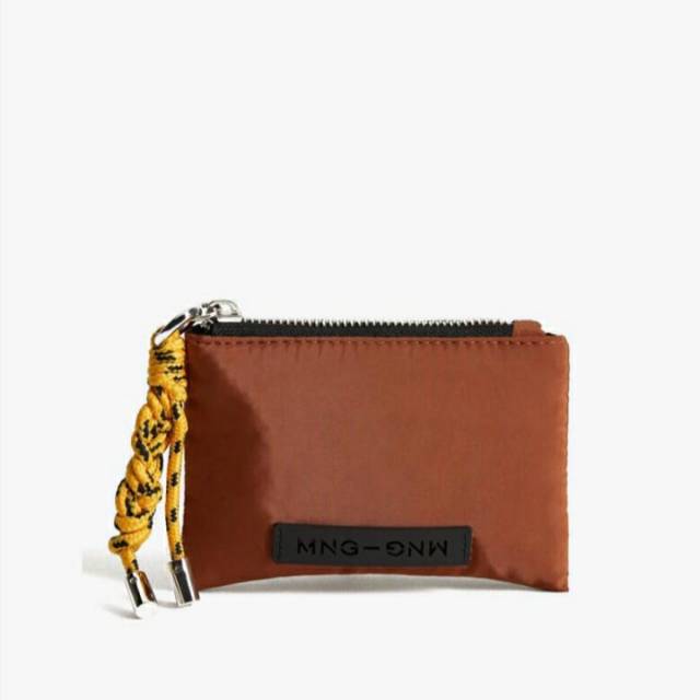MANGO Dompet Koin Nylon Squared Coin Purse ORI