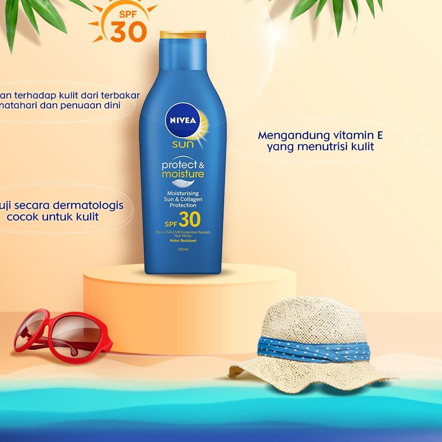 ☚ NIVEA Sun Protect & Moisture Lotion SPF 30 - 100 ml ✭