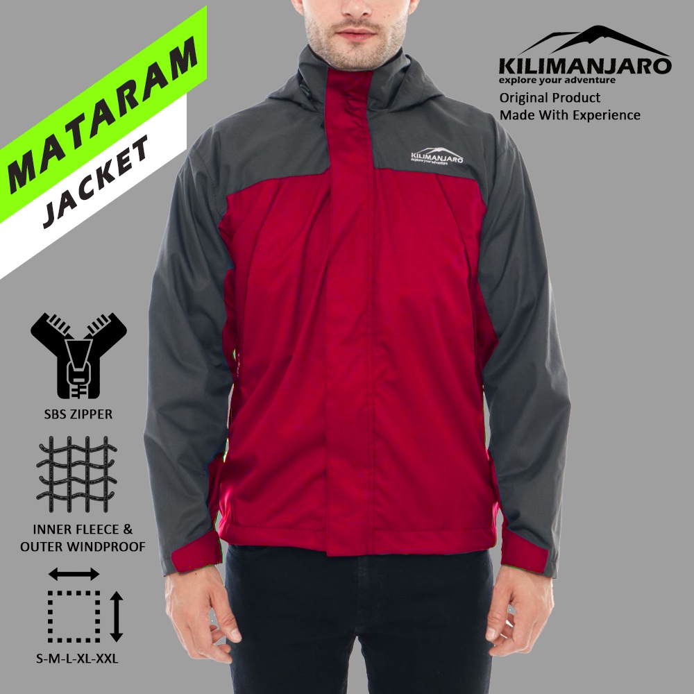 Jaket Gunung WATERPROOF Kilimanjaro MATARAM - Jaket Super Hangat Outer Waterproof - Jaket Motor Hangat