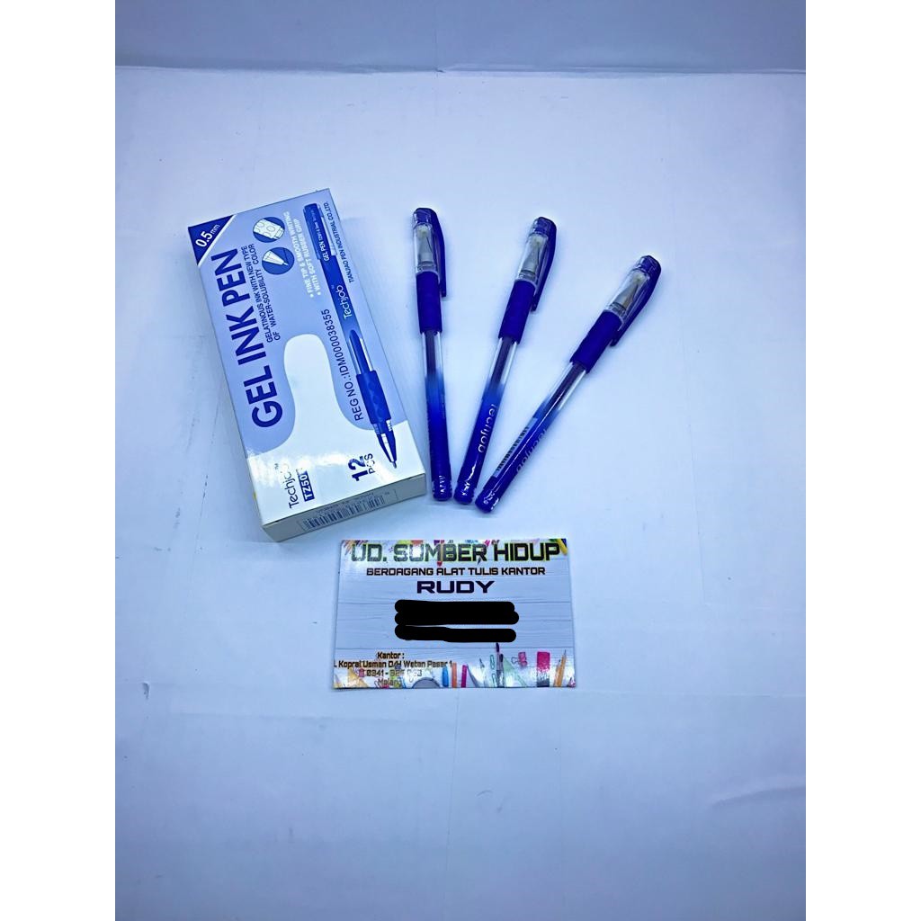 

Pulpen Tech Job Gel Ink Pen 0.5mm, Harga perlusin isi 12 pcs